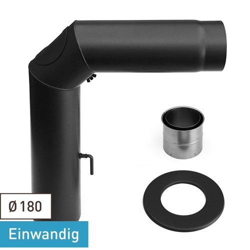 Rauchrohr ofenrohr set schwarz - rauchrohr,