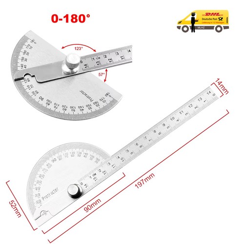 Winkelmesser 180 edelstahl - winkelmesser, 180°